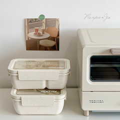 小麥秸稈飯盒便攜分盒型便當盒上班族微波爐加熱餐盒家用保溫盒無