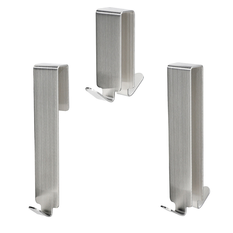 Transfronterizo simple cuarto de baño Baño Pantalla de vidrio toalla gancho baño 304 Acero inoxidable punzón gancho libre