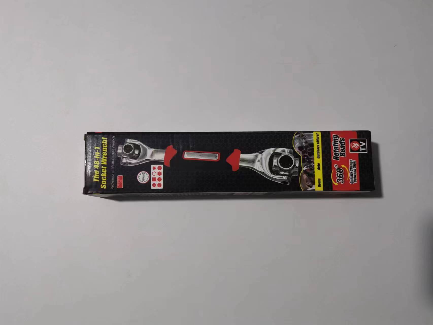 Fábrica al por mayor métrica ocho en una flor de ciruela doble cabeza Llave de trinquete universal rotación multi-cabeza a prueba de explosiones manga 48-en-uno