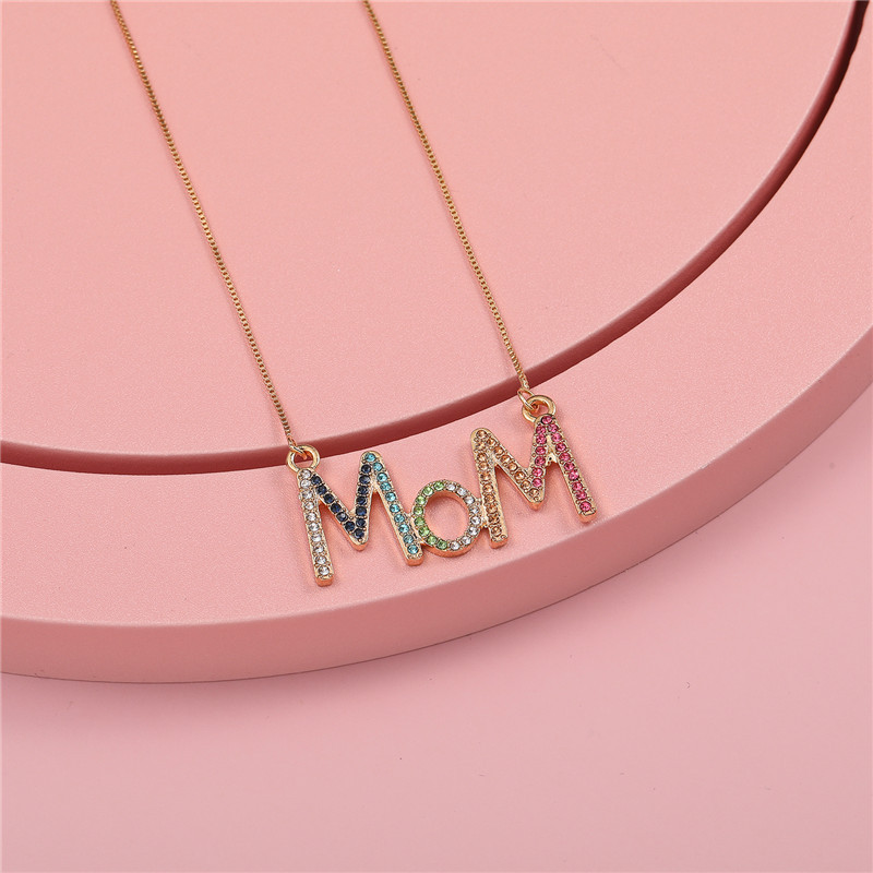 Fashion Letter Alloy Inlay Rhinestones Girl's Necklace display picture 2