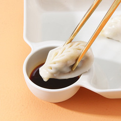 Japanese-style plastic dumpling plate with vinegar dish and draining lid, home-use dumpling and pastry plate, dessert sushi pastry plate, commercial wholesale