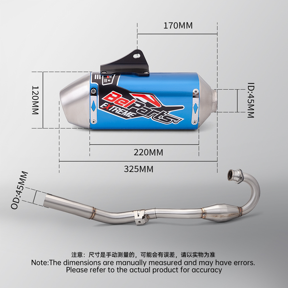 CRF230F exhaust pipe modified stainless steel front and end muffler car non-destructive installation 2003-2019