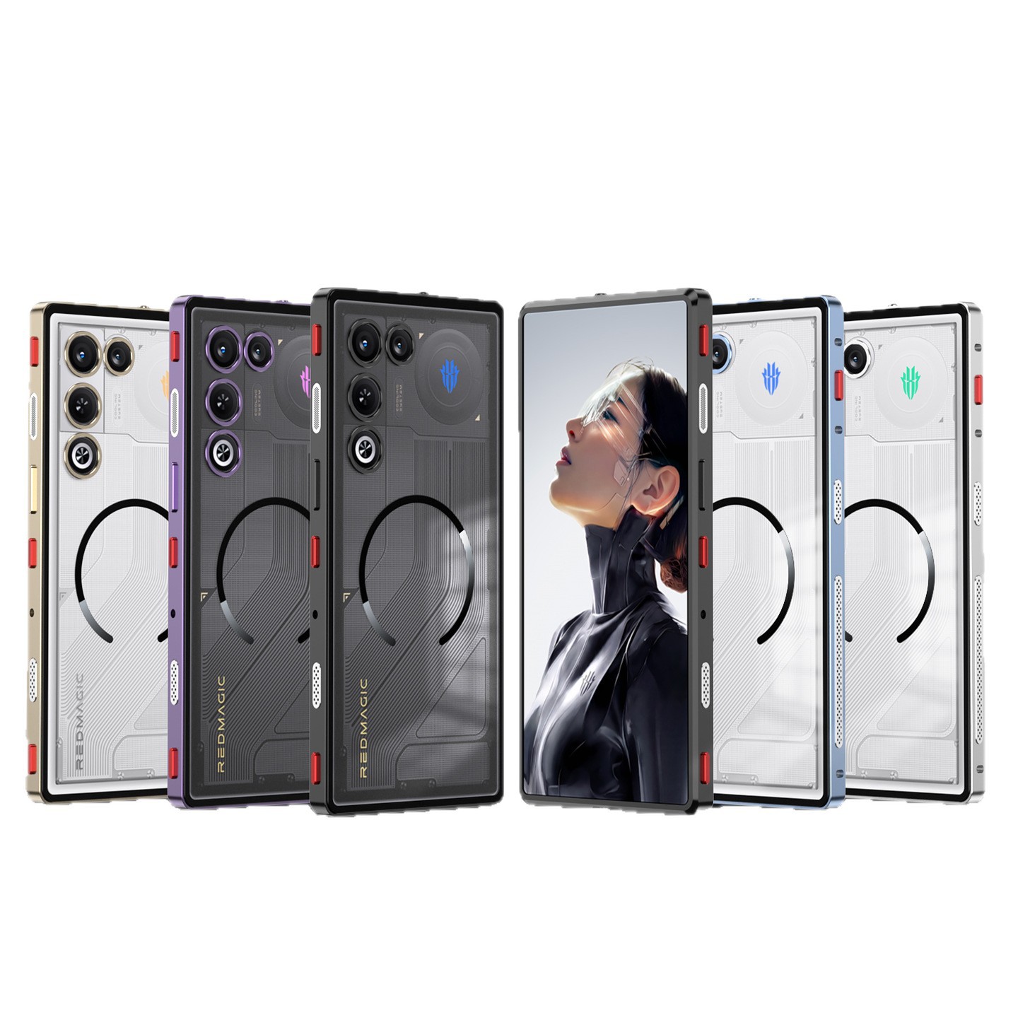 Suitable for Red Magic 11Air Metal Cooling Frame Red Magic11Air Matte Back Panel with Magnetic Phone Case