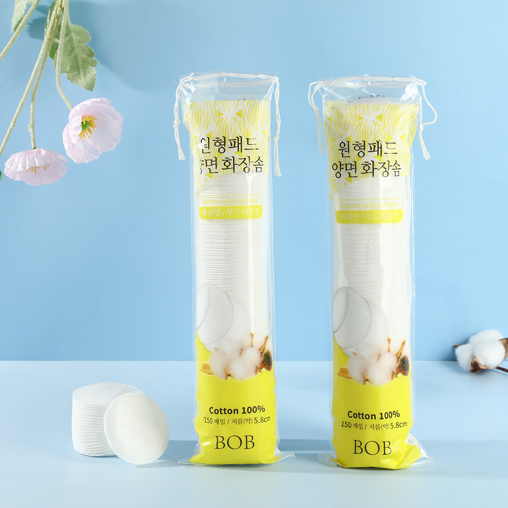 150 piezas de algodón redondo desechable para la piel algodón de limpieza facial simple y conveniente al por mayor