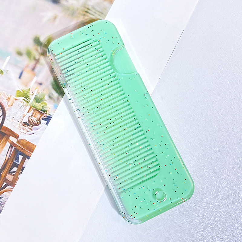 Estudiante de dibujos animados lindo peine conveniente pequeño peine chica corazón oso suave chica peine de pelo masaje mini peine