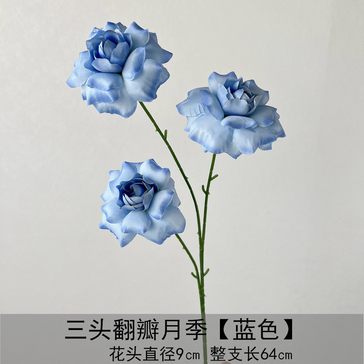 Flor azul cielo flor de bodas flor de seda flor de bodas flor de decoración de flor de vestíbulo flor de techo suave