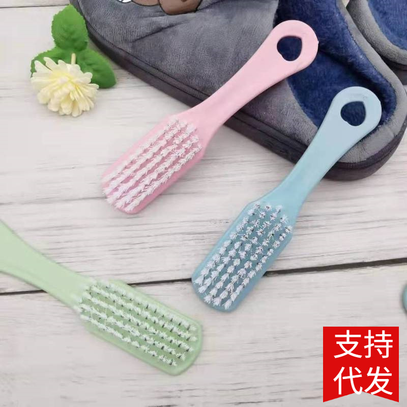 Soft plastic shoe brush for laundry