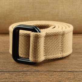 港风工装涤棉腰带双环扣男士女士青年潮流百搭皮休闲裤腰带