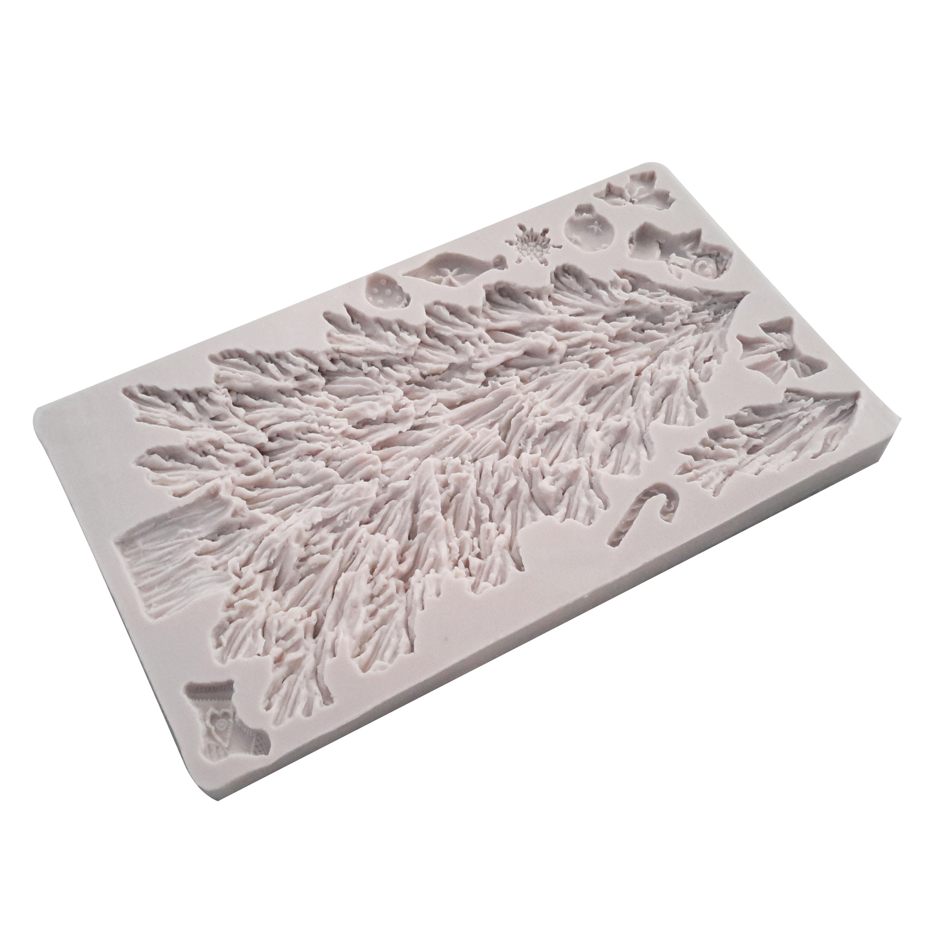 Árbol de Navidad calcetines muleta molde de fondant de silicona molde de chocolate molde de epoxi molde de arcilla herramienta de horneado de fondant