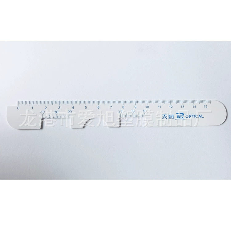 Может печатать пластиковую линейку для очков с логотипом, вспомогательную линейку для измерения расстояния между зрачками офтальмологических очков