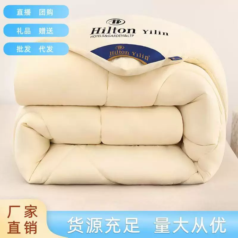希尔顿逸林酒店被子羽丝棉被冬被保暖春秋被单双人被抗菌保暖被子