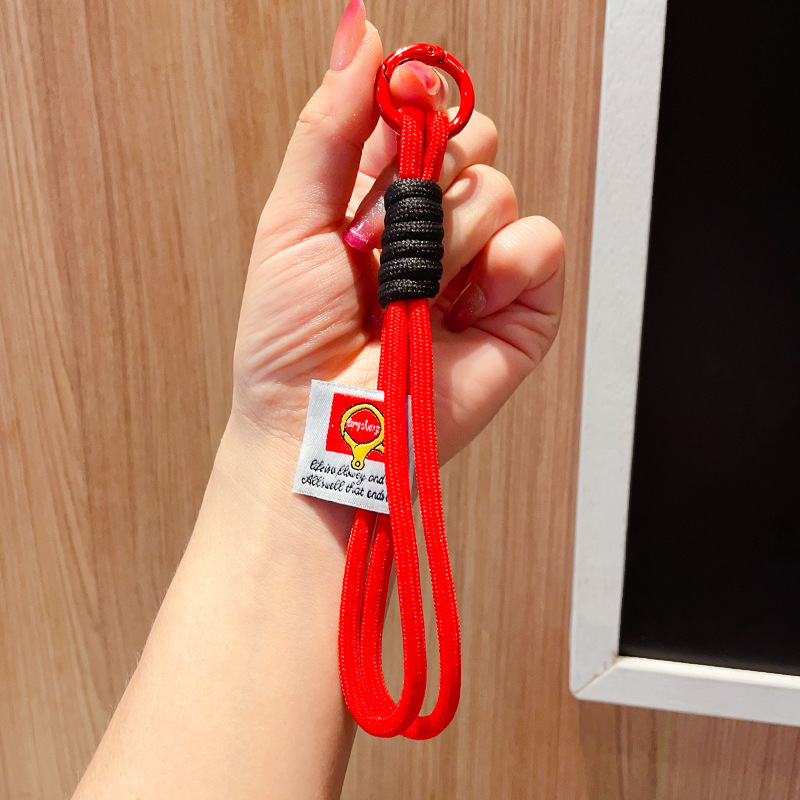 キーホルダーストラップの色合わせ編みひも携帯電話の紛失防止ロープ手首ストラップ携帯電話ケースキーホルダーリングアクセサリー|undefined