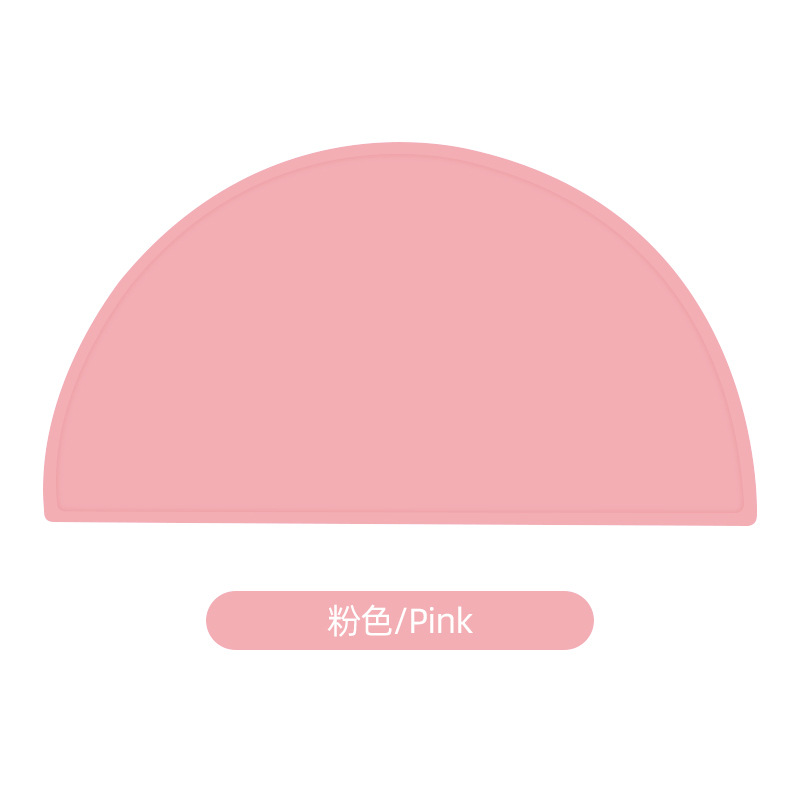 Vajilla de bebé de doble capa, mantel semicircular para niños, almohadilla de aislamiento térmico de silicona, posavasos creativos, almohadilla antideslizante, mantel de mesa, mantel occidental