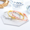 Fashionable bracelet with bow, accessory, Korean style, diamond encrusted, European style, suitable for import, wholesale