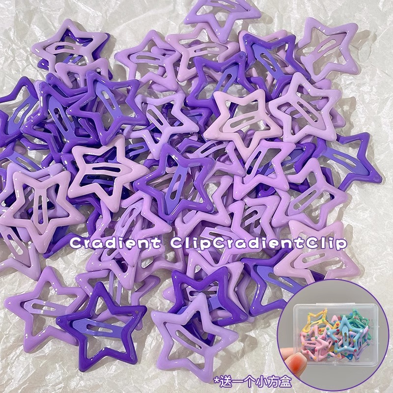 Pin de cabello de color estrella de pentacos pin de cabello de niñas pin de cabello lateral pin de cabello de dopamina pin de cabello pin BB pin