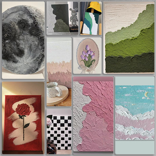 ins style quartz sand painting acrylic painting pure white fine sand 80 mesh three-dimensional texture painting handmade art 5 catties pack