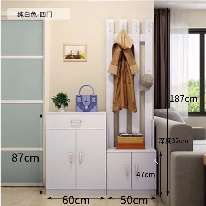 Garment Rack Freestanding Shoe Cabinet Wardrobe Hanger from Yomiego