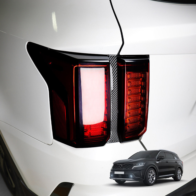 Kia Sorento üçün arxa fara örtüyü, karbon lifli parlaq qara