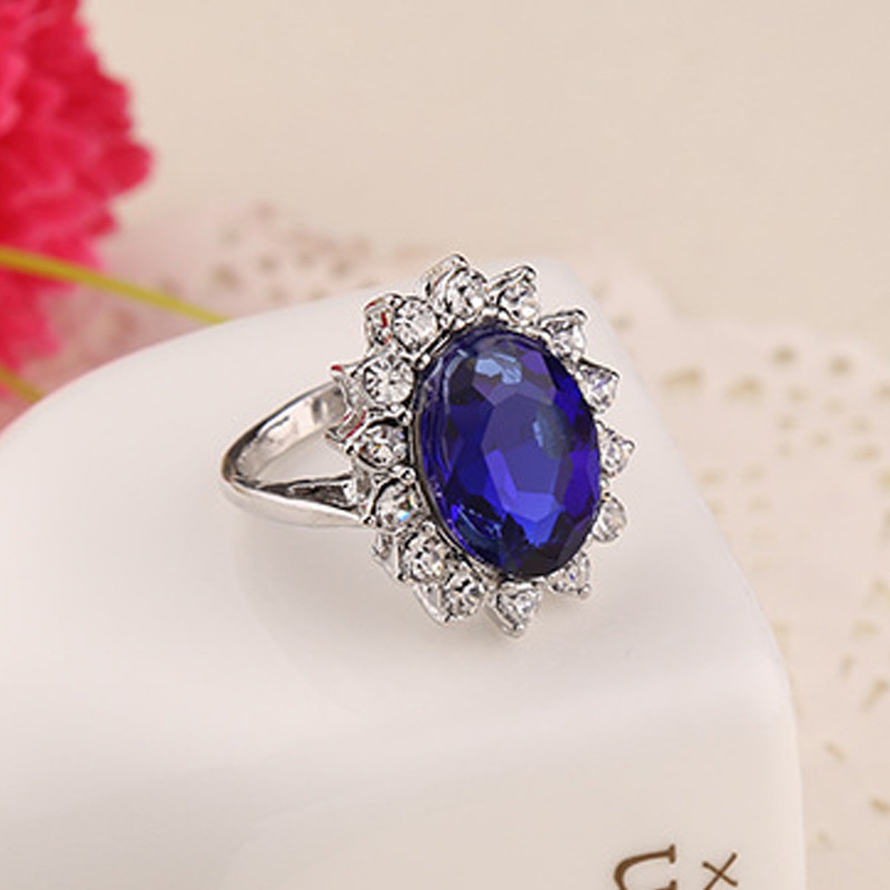 European and American Best-Selling Royal Princess Engagement Ring Sapphire Ring