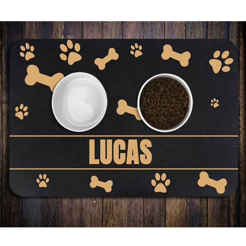 Amazon temu ラベル付きペット猫と犬の食事マット新しい珪藻泥フロアマット飛沫防止吸水速乾マット|undefined