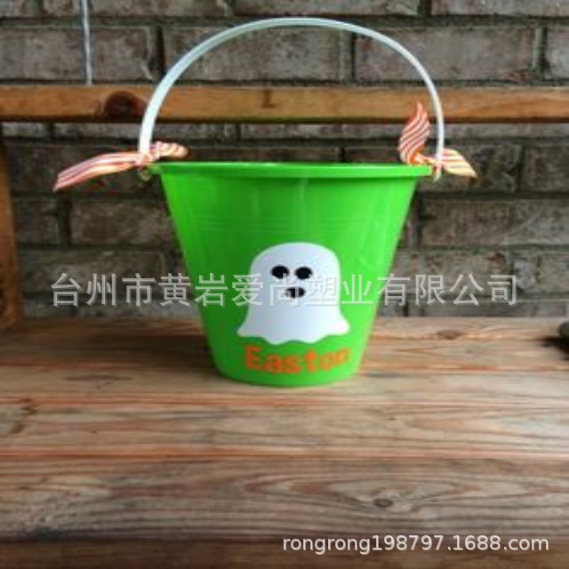 BSCI厂家欧美外贸精美礼盒万圣节儿童南瓜桶带提手糖果桶可logo