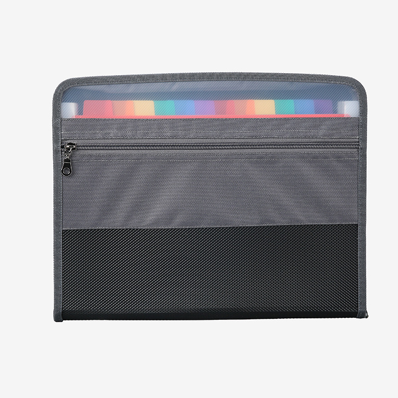 Bolso de órgano transfronterizo a4 carpeta doble cremallera 13 capas de papel de prueba de estudiante de gran capacidad bolsa de almacenamiento bolsa de documentos de oficina image 6