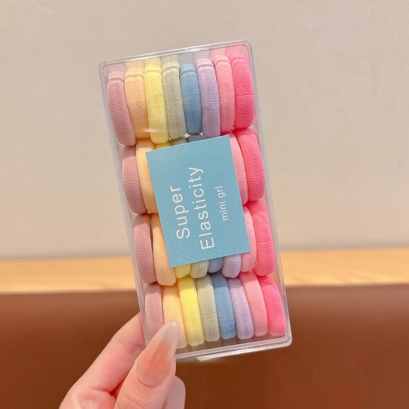 Niños cuerdas de cabello de dopamina de color niñas cuerdas de cabello de correa de cabello anillo de cabello bebé de alta elasticidad no lesiones cabello
