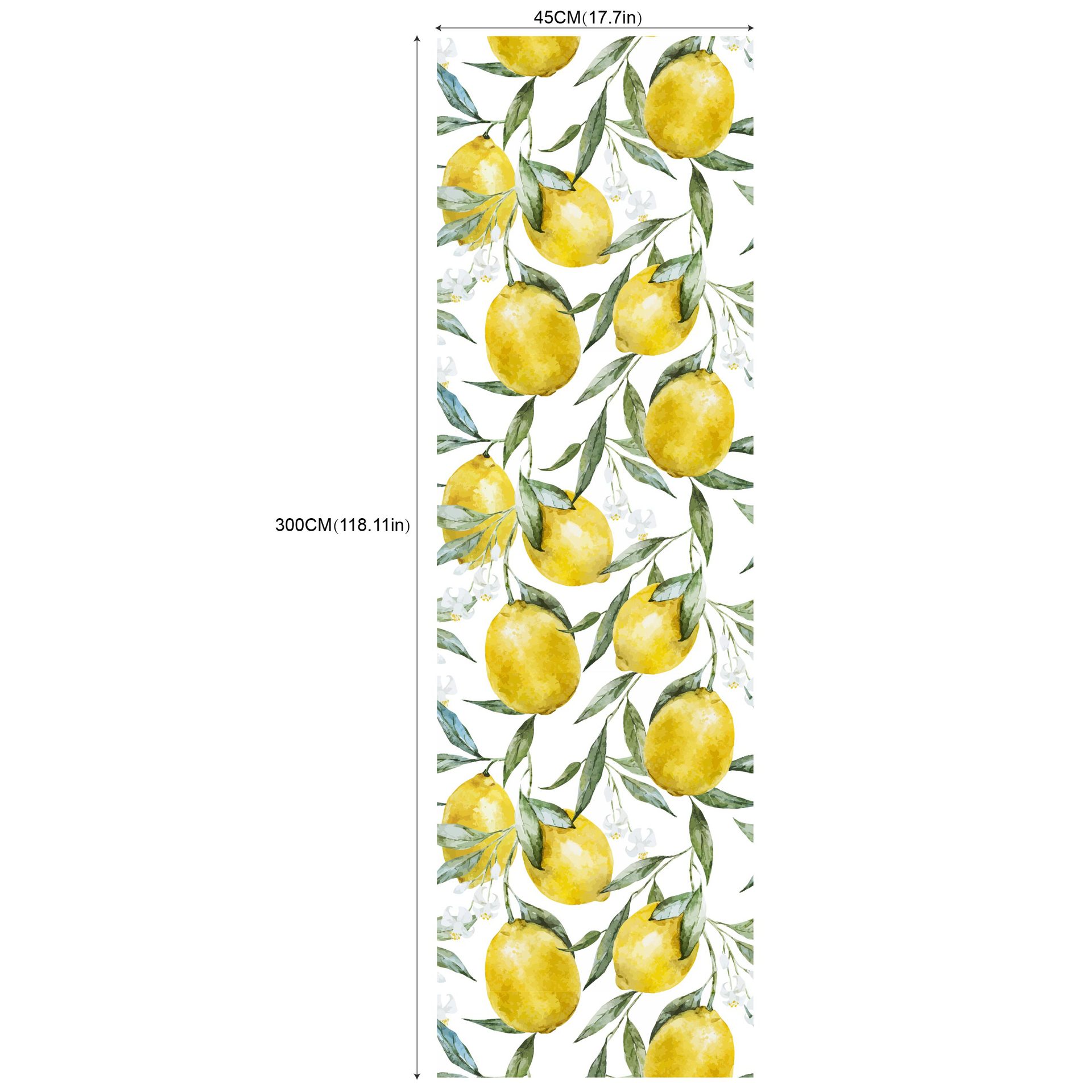 Fresca verde planta flor hoja limón autoadhesivo papel pintado dormitorio Hotel decoración papel pintado RW181-200