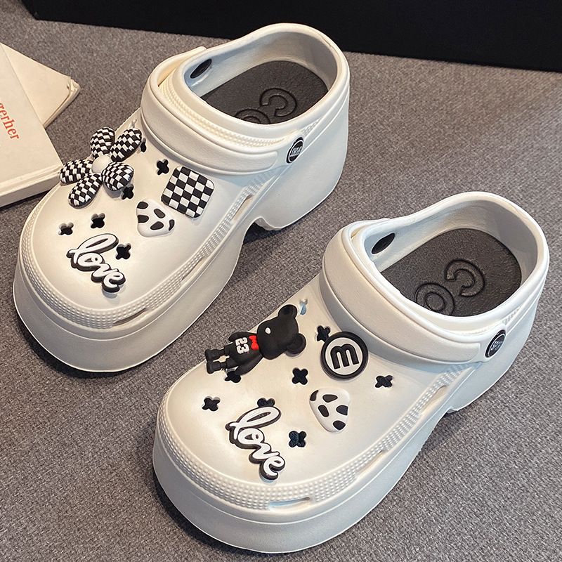 9cm Thick-Soled Clogs for Women, Summer New Style, Non-Slip Indoor and Outdoor Beach Sandals, Popular High-Heeled Slippers 9cm Thick-Soled Clogs for Women, Summer New Style, Non-Slip Indoor and Outdoor Beach Sandals, Popular High-Heeled Slippers
