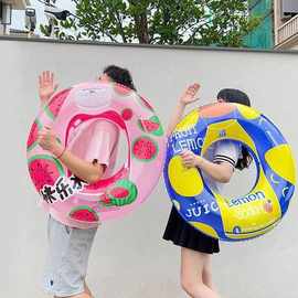 工厂直供透明PVC材料 儿童游 圈 成人游泳圈 双人游泳圈 甜甜圈