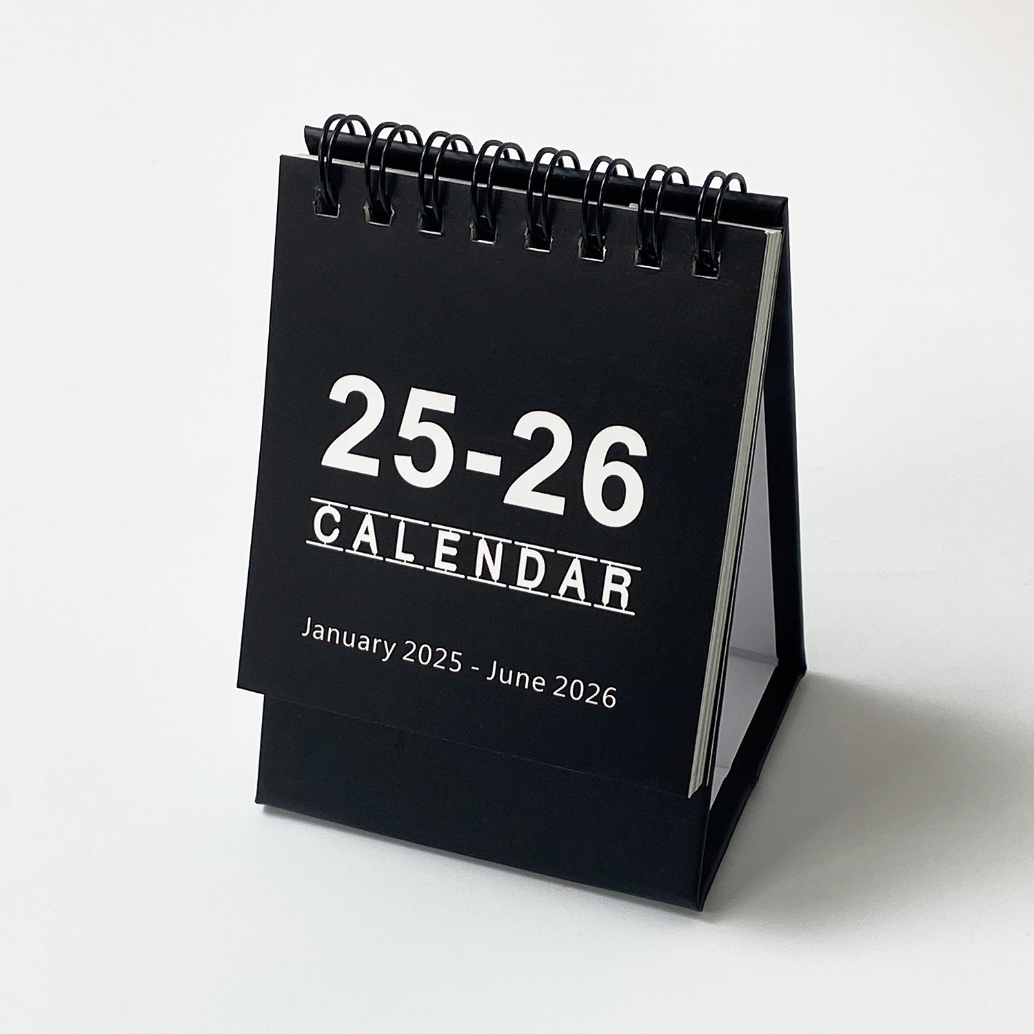 블랙 미니 탁상 달력(2025년 1월~2026년 6월)