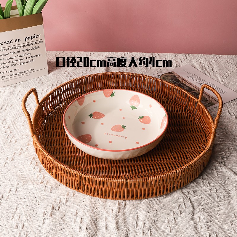 폴카 도트 딸기 8inch 접시