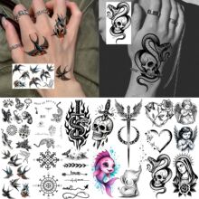 �羳�¿�ins��ָ�ֱ�������ˮתӡ������ֽTEMUŷ��tattoo����ѷ