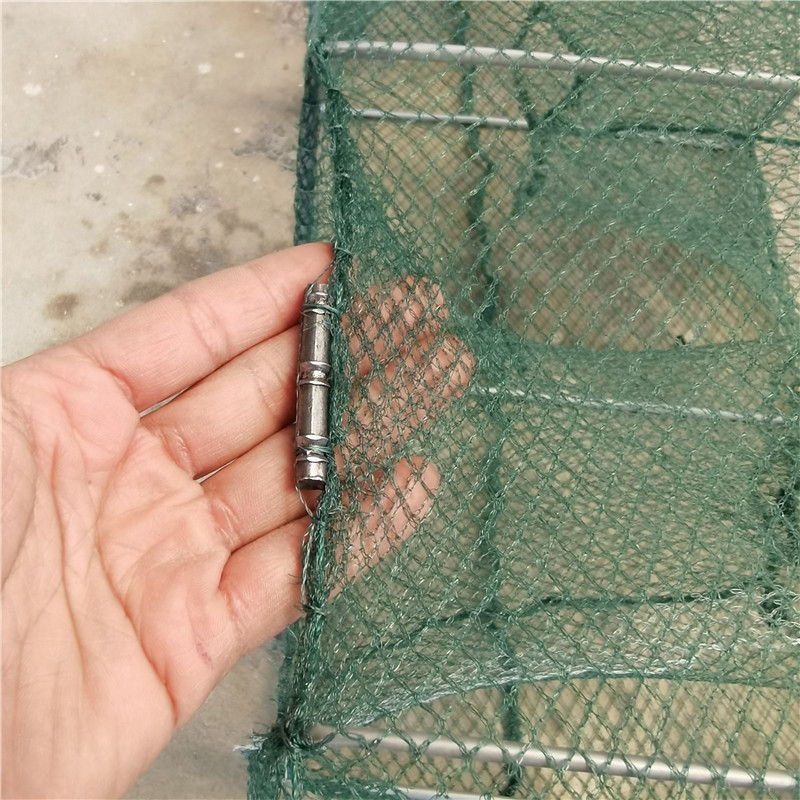Al Aire Libre 19 secciones 19cm * 24cm 3,3 M plegable equipo de pesca de alta densidad multi-Strand malla tejida Camarón jaula al por mayor