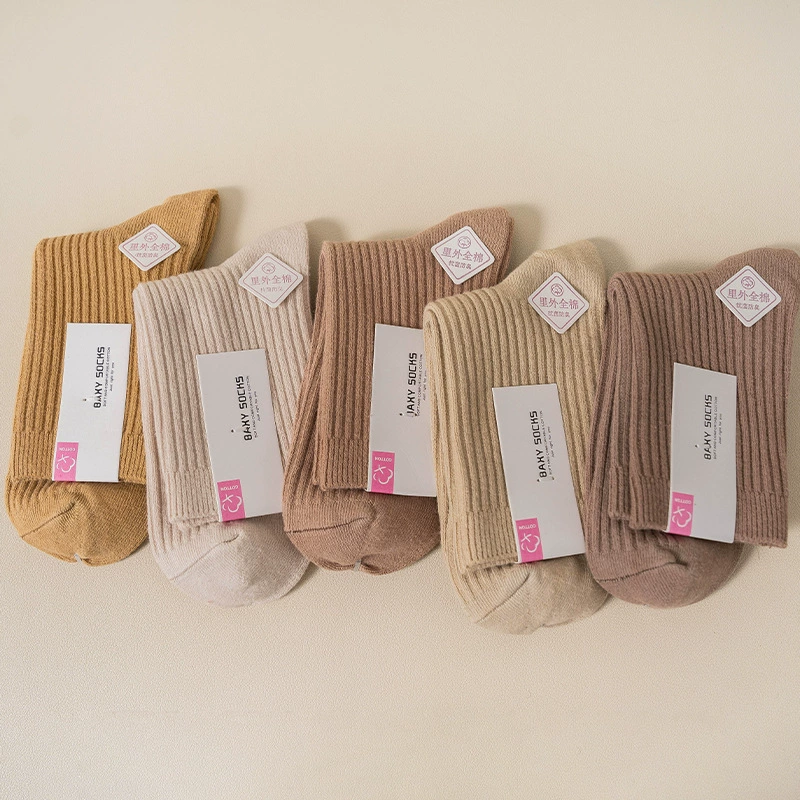Knee Socks, Japanese style, 100% cotton, mid-length, sweat- and odor-absorbing
