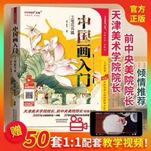 中国画初学者入门3册山水篇工笔花鸟篇综合篇零基础国画教程书籍