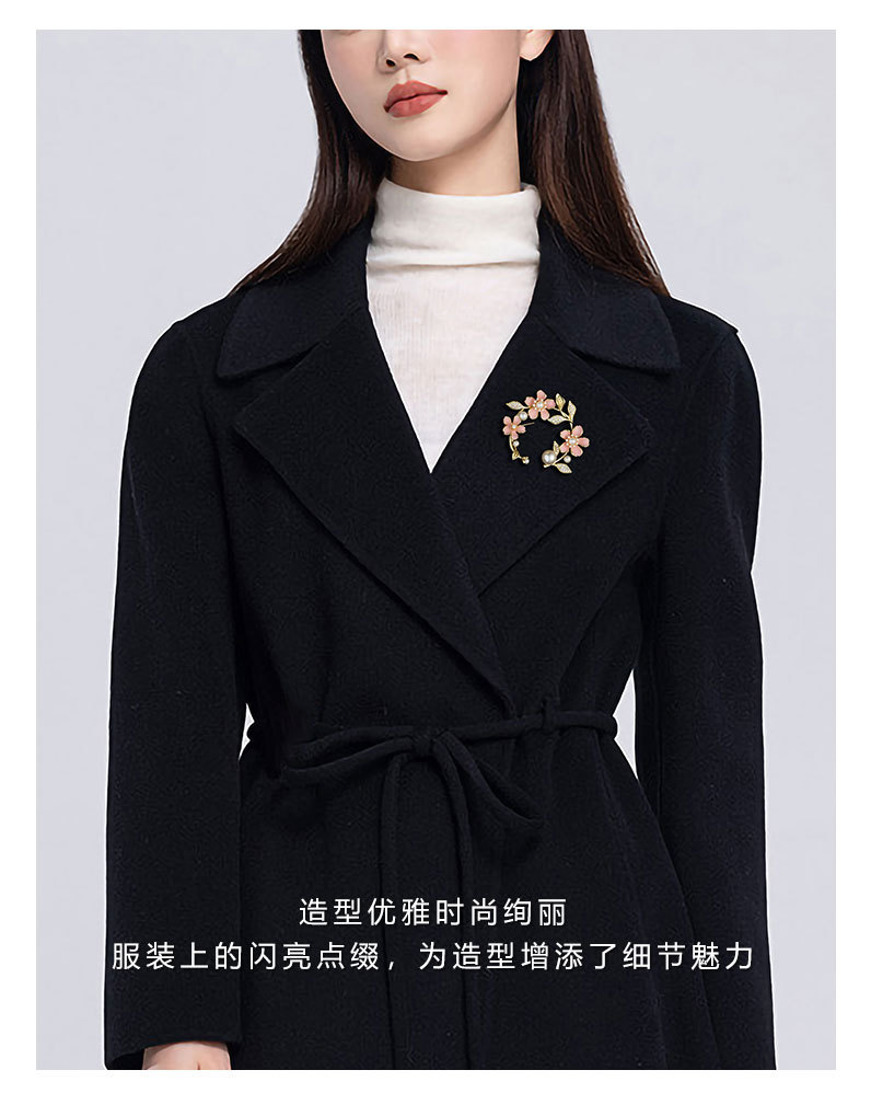 森系时尚优雅花环胸针小众轻奢风个植物花卉别针新品超