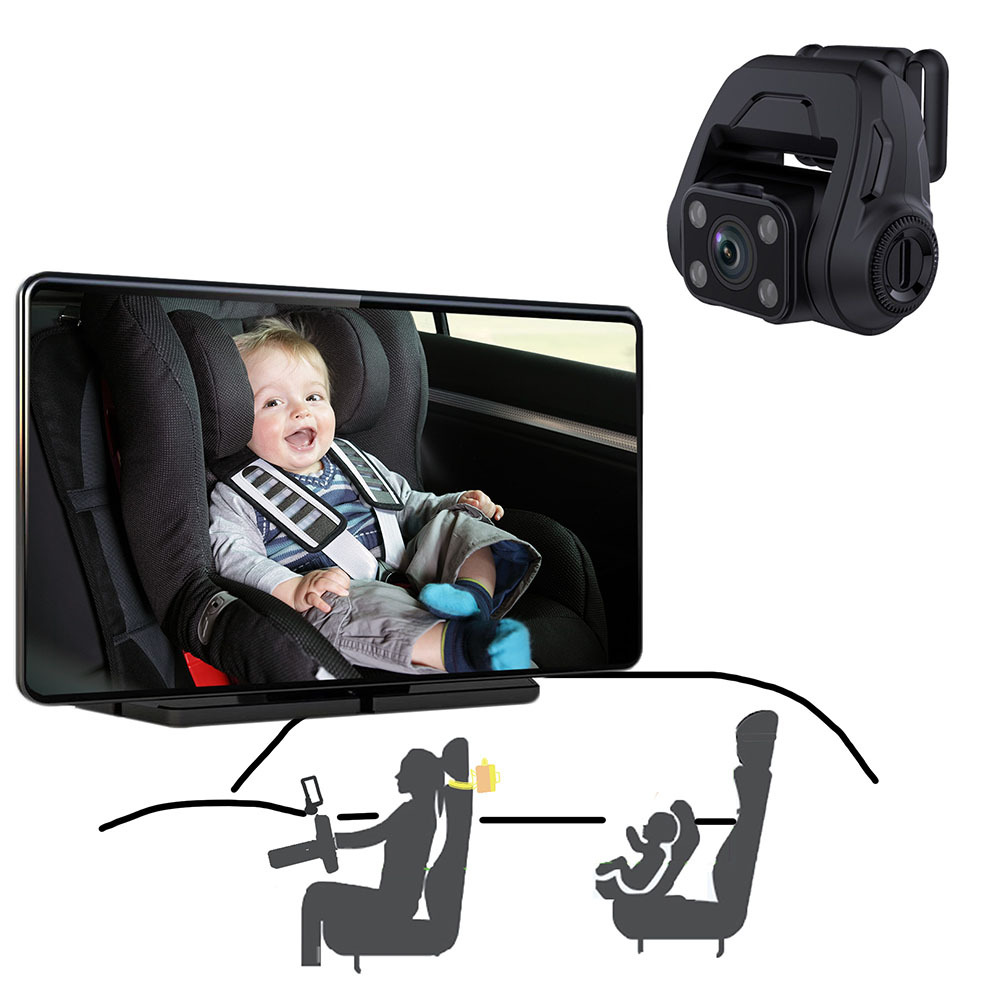 Cross-border 7-inch car HD in-car baby monitoring display baby treasure night vision monitoring 1080P camera