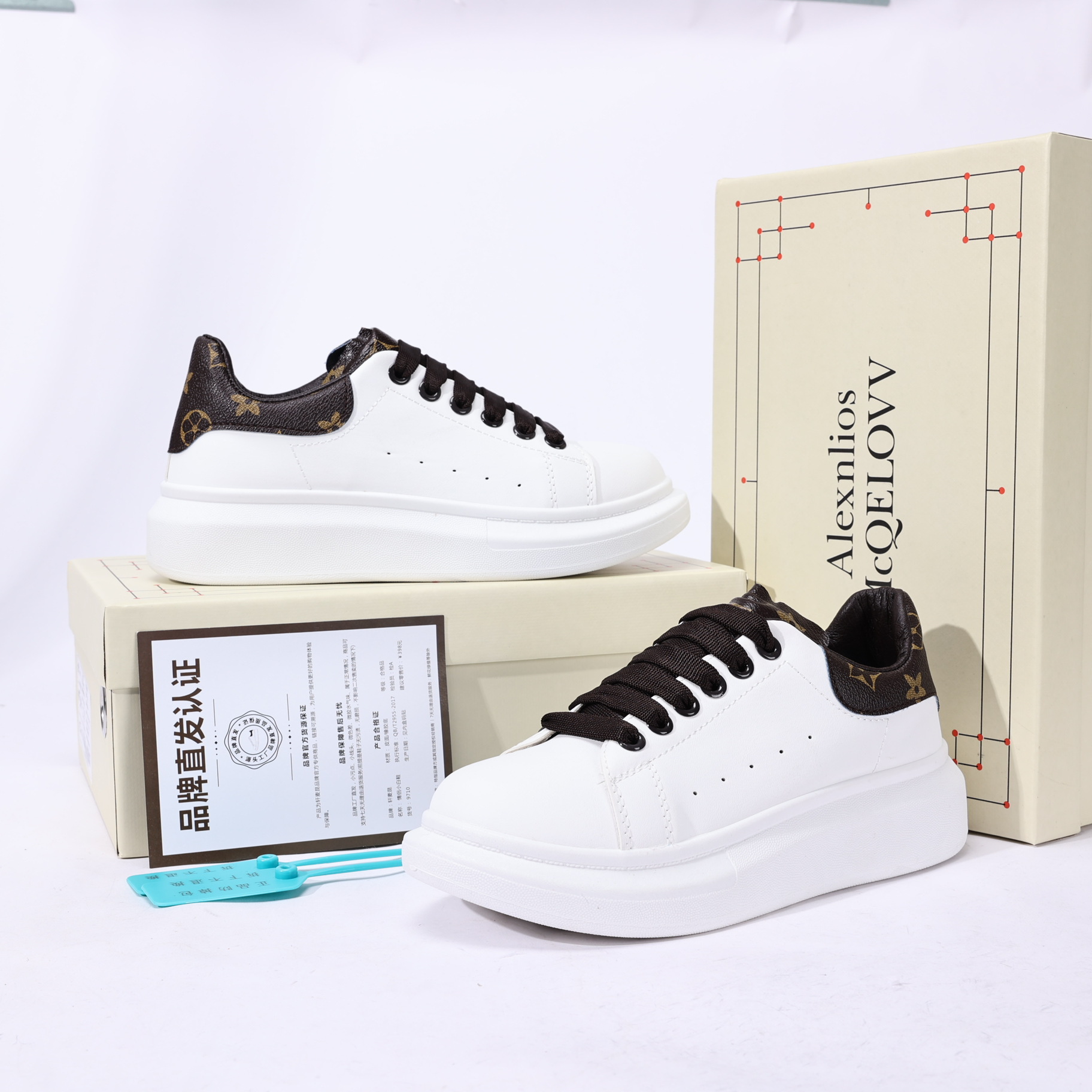 Xuan maikun zapatos blancos versión alta altura aumento plataforma zapatos pareja clásica casual todos a juego zapatos de hombre y mujer al por mayor