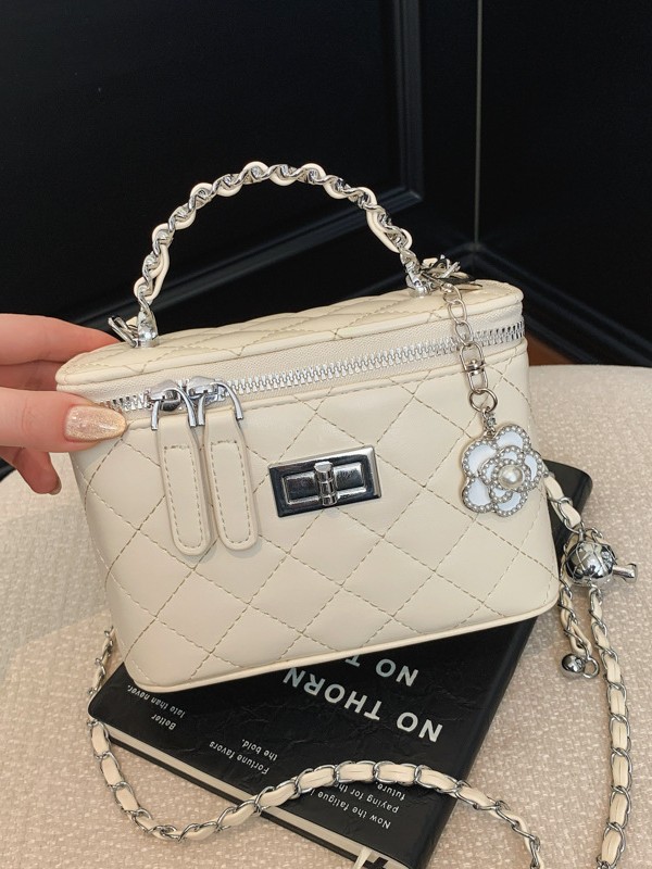 Xiaoxiang estilo de cadena de diamond bolso de mano pequeño bolso cuadrado para mujeres 2026 nuevo estilo de alto nivel nicho lujo ligero versátil bolso de mochila