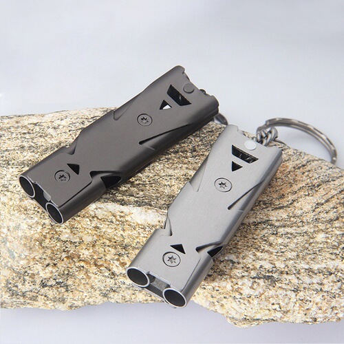 Stainless steel whistle, outdoor survival whistle, high frequency whistle, earthquake life-saving whistle, high decibel blast whistle