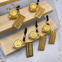 新十二生肖聚宝盆活动算盘挂件汽车钥匙扣黄铜钥匙扣吊坠算盘批发