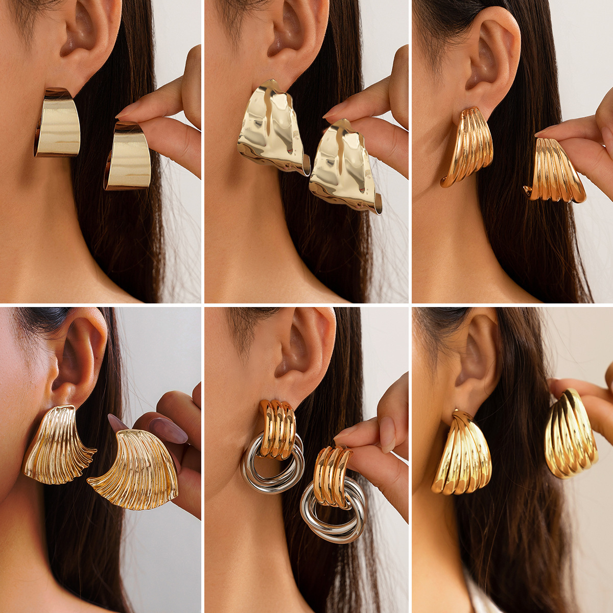 brand geometric earrings