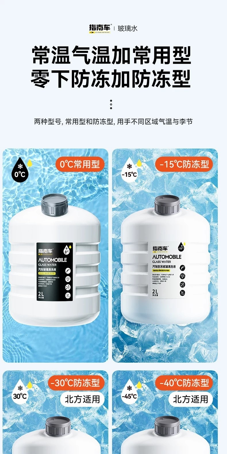 Glass water for cars to remove oil film, suitable for all seasons, car wiper fluid, glass liquid to remove oil film, crystal coating, concentrated and powerful