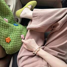 粉色郁金香碎花娃娃领短袖娃娃衫上衣女夏季甜美泡泡袖别致小衬衫