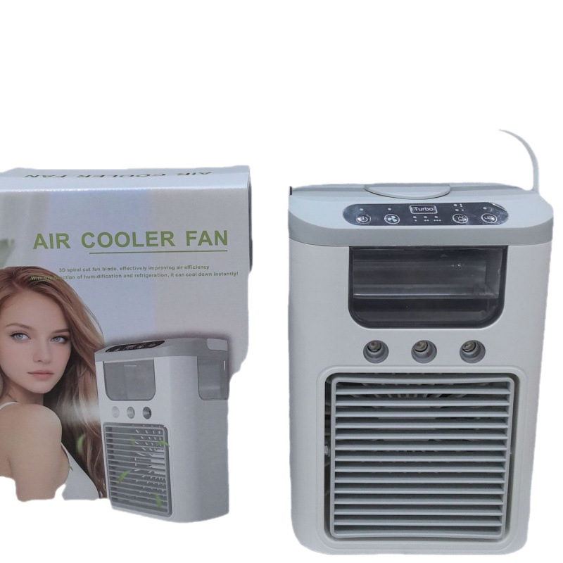 Ventilador de pulverización transfronterizo Humidificador de tres pulverizaciones Oficina dormitorio silencioso Ventilador eléctrico pequeño recargable Enfriador de escritorio image 6