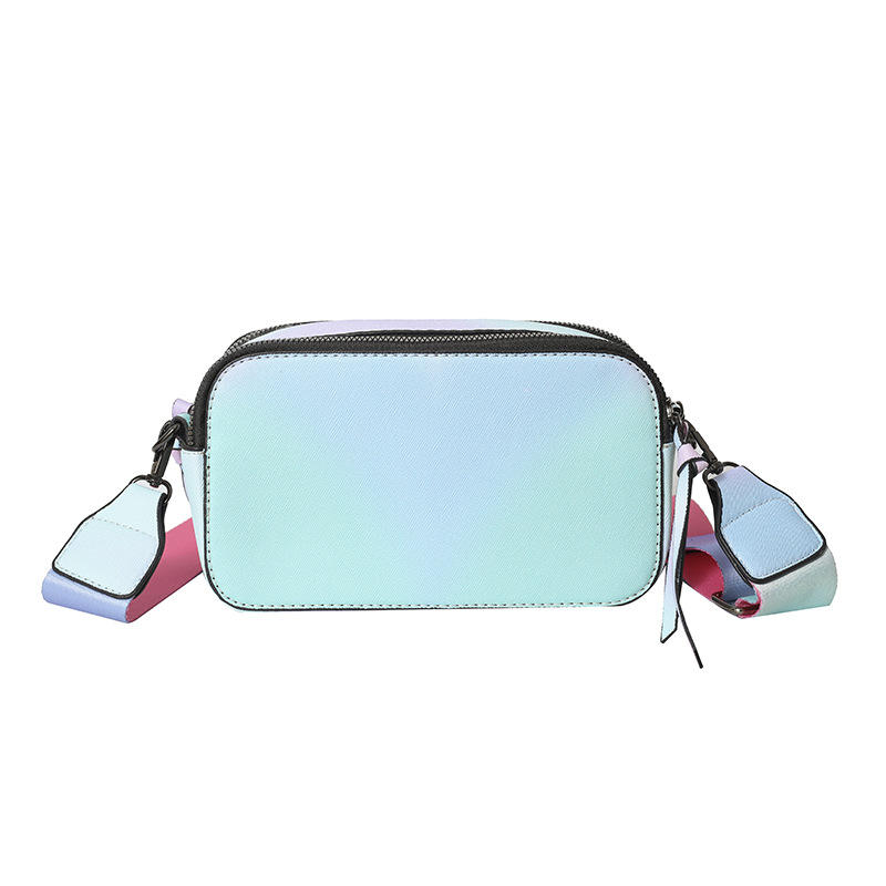 Bolso cuadrado pequeño de color de contraste de tendencia transfronteriza 2024 primavera y verano nuevo bolso de mensajero de banda ancha personalizado bolso de cámara de moda simple para mujer