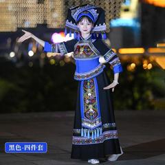 New Guangxi March 3 Zhuang National Costume Set Adult Women Ethnic Minority Singing Festival Costume Dance Performance