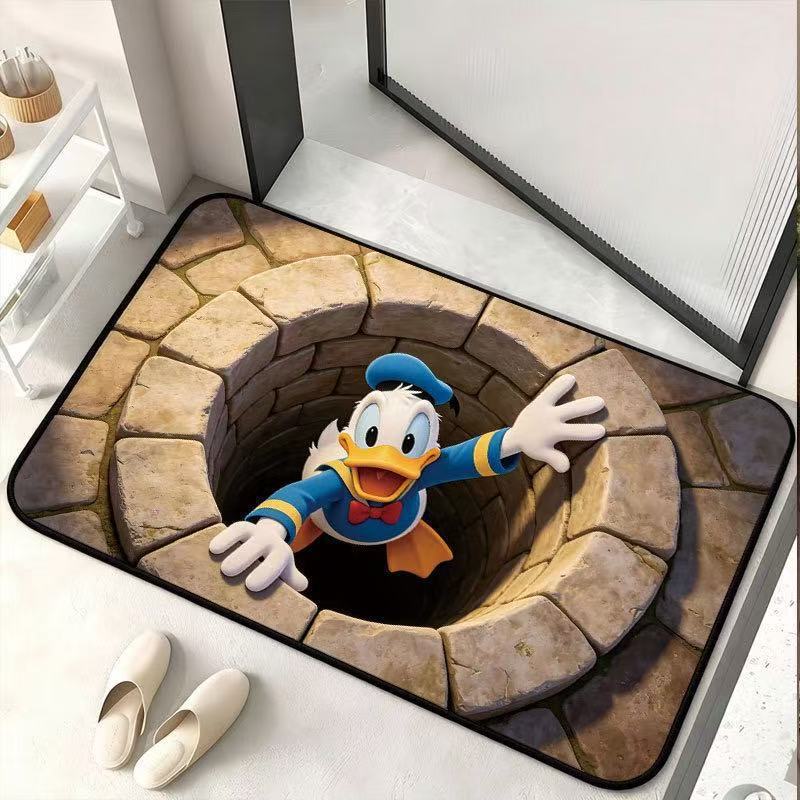 Transfronterizo 3D visual tarjeta de esterilla antideslizante esterilla de baño ventilada esterilla de suelo de inodoro de absorción de agua puerta de entrada esterilla de suelo de barro de algas image 7