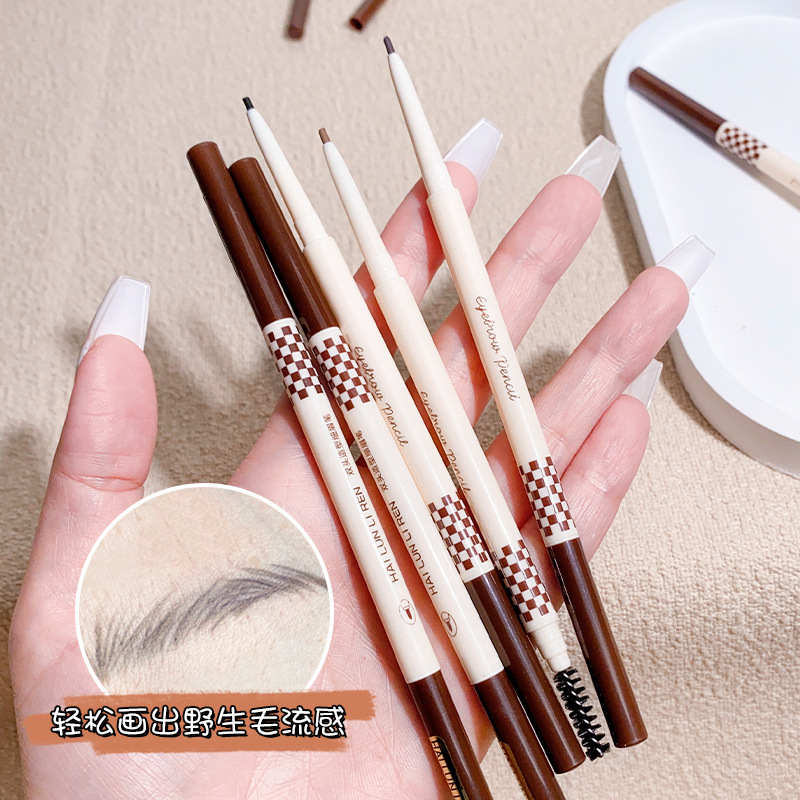 新款双头眉笔自然防水防晕染根根分明新手极细眉笔学生党平价彩妆